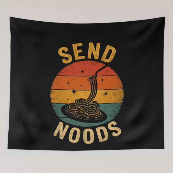 Item preview, Send Noods Funny Ramen Noodle Foodie Humor Pun designed and sold by HumansStuck12.