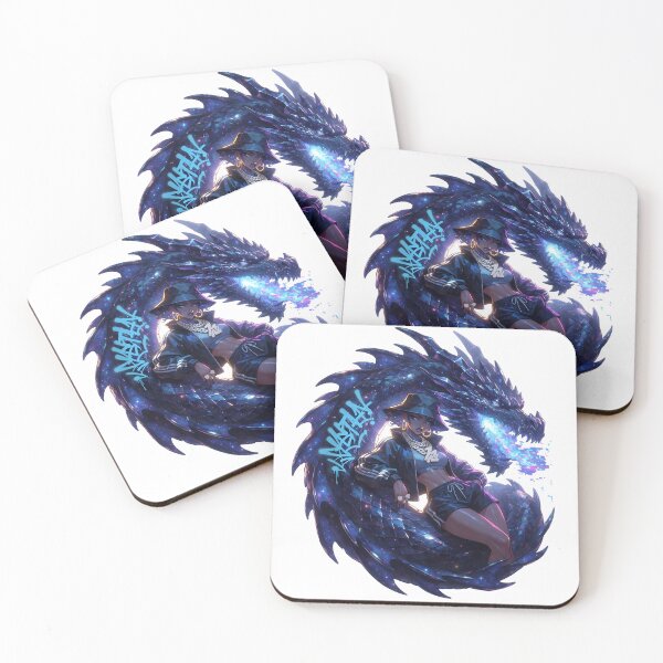 Item preview, Cool Woman and her blue dragon with pixel blue fire designed and sold by Ramases-Merch.
