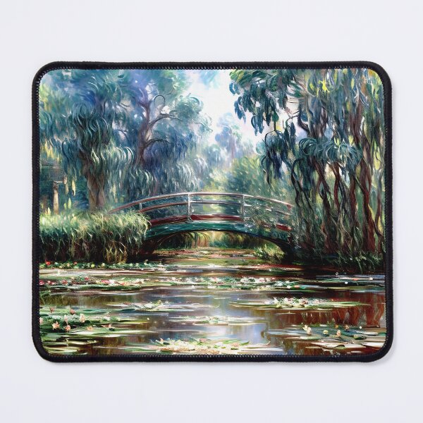 Item preview, Water Lily Pond and Bridge designed and sold by artdesignsnow.