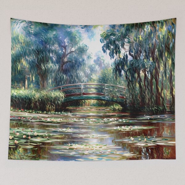 Item preview, Water Lily Pond and Bridge designed and sold by artdesignsnow.
