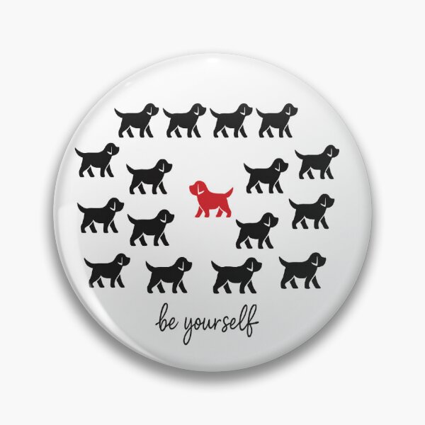 Item preview, Be Yourself Unique Red Dog Motivation Design designed and sold by myforestfog.