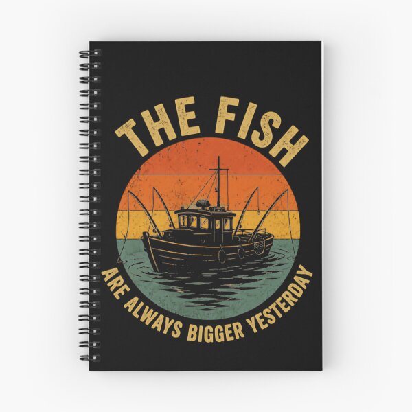 Item preview, The Fish Are Always Bigger Yesterday Fishing Humor Fisherman Angler designed and sold by HumansStuck12.