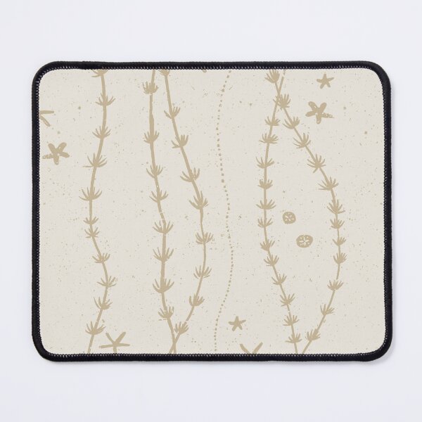 Item preview, Seaweed Starfish Sand Dollar Block Print Stripe Coastal Beach House Decor Terracotta designed and sold by RenattaZare.