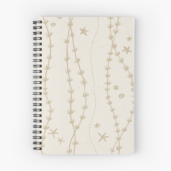 Item preview, Seaweed Starfish Sand Dollar Block Print Stripe Coastal Beach House Decor Terracotta designed and sold by RenattaZare.