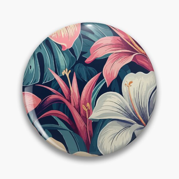 Item preview, Hawaii tropical flowers vintage pattern designed and sold by Grypis.