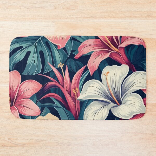 Item preview, Hawaii tropical flowers vintage pattern designed and sold by Grypis.