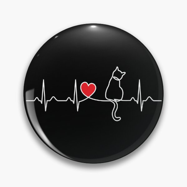 Item preview, Minimalist Cat Heartbeat - Kitten Lover Gift designed and sold by clickbongski.