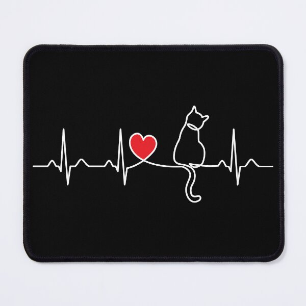Item preview, Minimalist Cat Heartbeat - Kitten Lover Gift designed and sold by clickbongski.