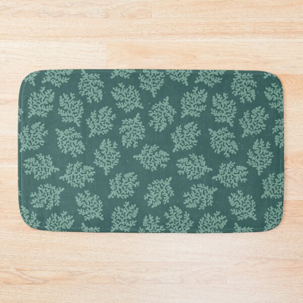 Item preview, Coral Branch Block Print Coastal Toss Blender Beach House Bedroom Decor Teal designed and sold by RenattaZare.