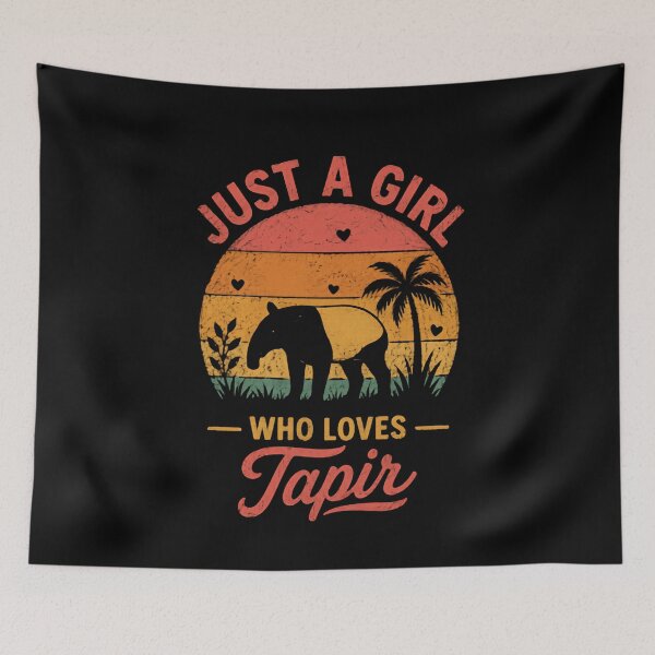 Item preview, Just A Girl Who Loves Tapir Animal Lover Woman designed and sold by HumansStuck12.
