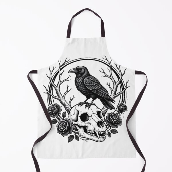 Item preview, Gothic Raven Wolf Skull Rose T-Shirt | Dark Nature Crow Bones Floral Tee designed and sold by HopeAndHustle.
