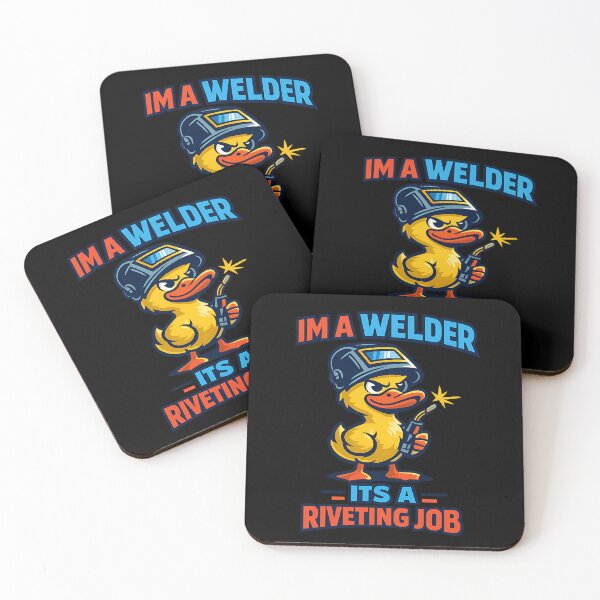 Item preview, Im A Welder Its A Riveting Job Funny Welding Duck designed and sold by TeeTimeTreasure.