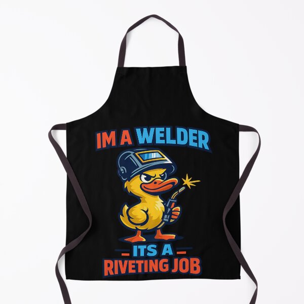 Item preview, Im A Welder Its A Riveting Job Funny Welding Duck designed and sold by TeeTimeTreasure.