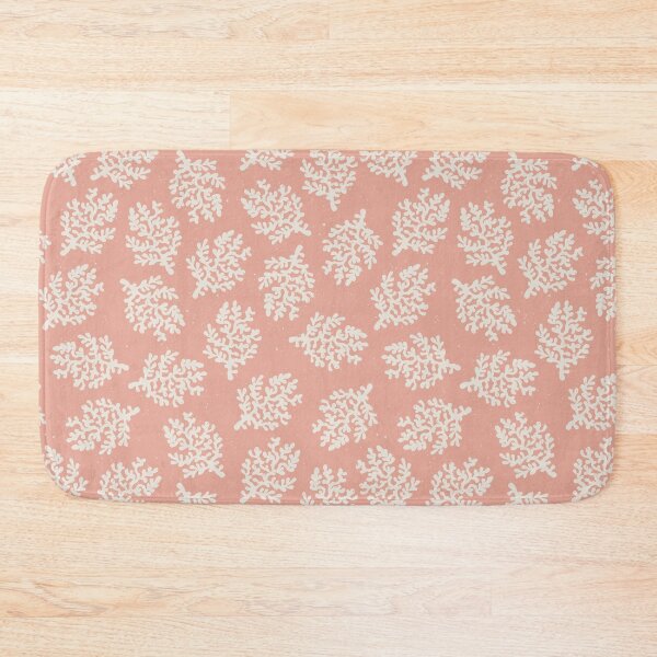 Item preview, Coral Branch Block Print Coastal Toss Blender Beach House Bedroom Decor Warm Orange designed and sold by RenattaZare.
