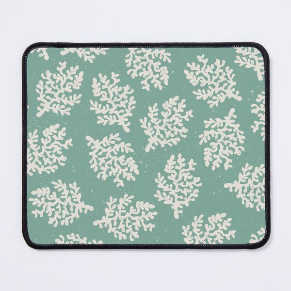 Item preview, Coral Branch Block Print Coastal Toss Blender Beach House Bedroom Decor Soft Teal designed and sold by RenattaZare.