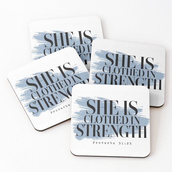 Item preview, She Is Clothed In Strength - Proverbs 31:25 Modern Christian Streetwear designed and sold by LifeShoppe.