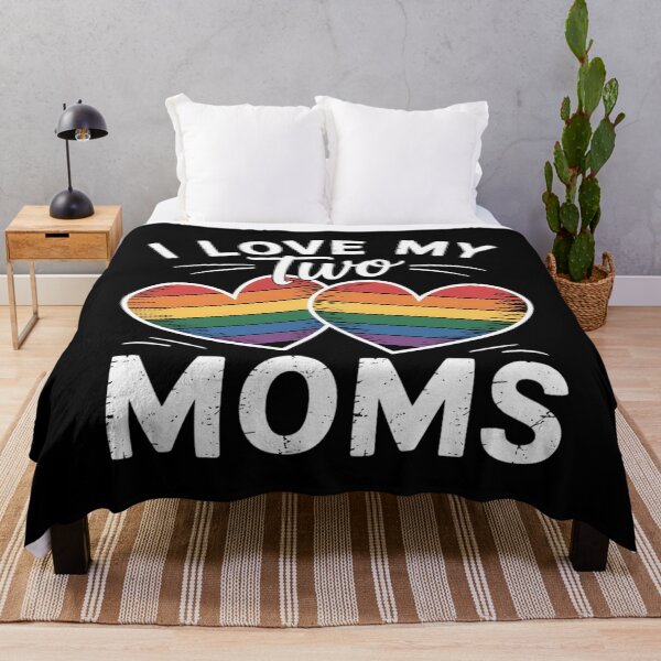 Item preview, LGBT Mothers Day Lesbian Moms Rainbow Heart LGBT designed and sold by SapfireStuArt.