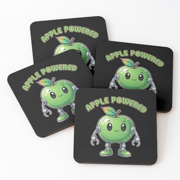 Item preview, Apple Powered Funny Robot Fruit Cartoon designed and sold by ArtDzignsZA.
