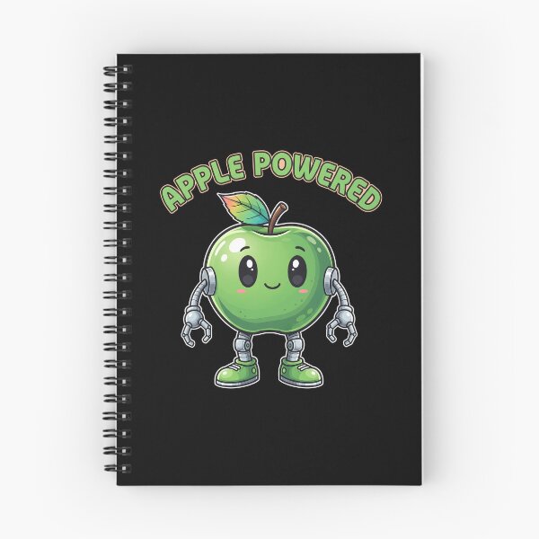 Item preview, Apple Powered Funny Robot Fruit Cartoon designed and sold by Canvas-Whispers.