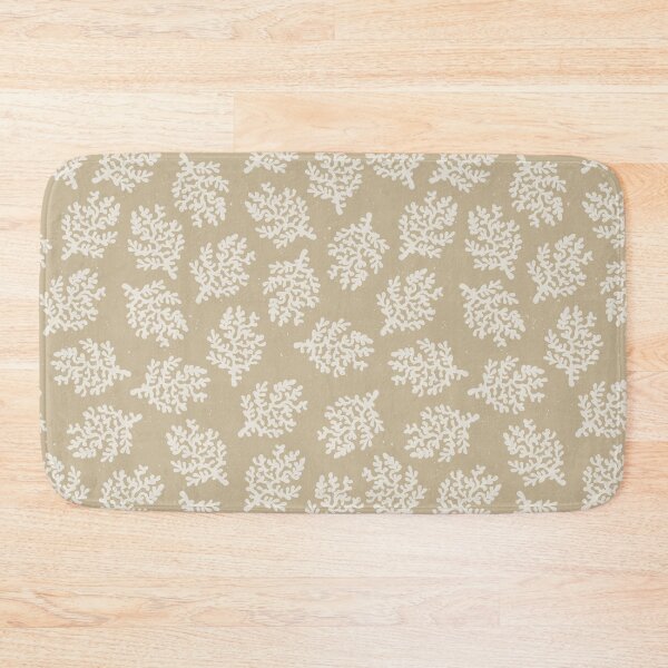 Item preview, Coral Branch Block Print Coastal Toss Blender Beach House Bedroom Decor Sand designed and sold by RenattaZare.