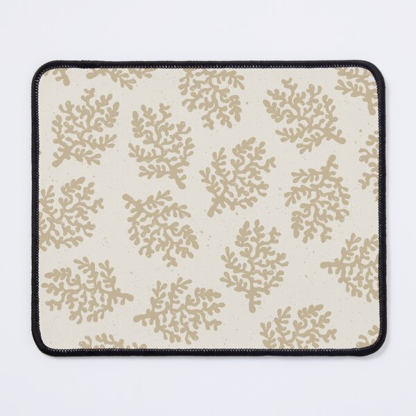 Item preview, Coral Branch Block Print Coastal Toss Blender Beach House Bedroom Decor1 Beige designed and sold by RenattaZare.