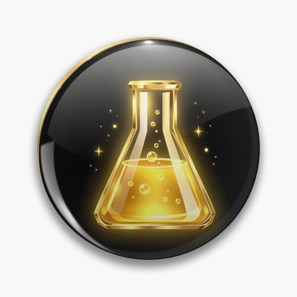 Item preview, Golden Laboratory Flask  Luxury Scientific Chemistry Icon designed and sold by simaso.
