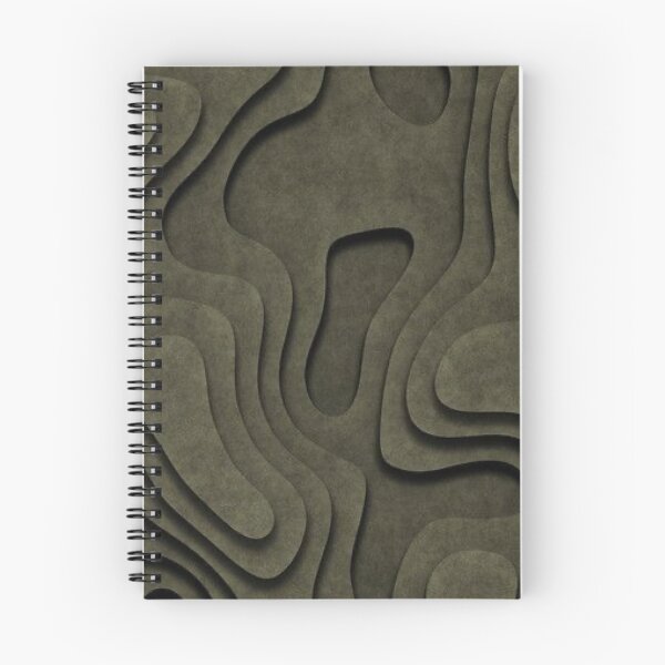 Item preview, Tactical Olive Green Papercut Topographic Waves Abstract Khaki Grunge designed and sold by LYAN-STORE.