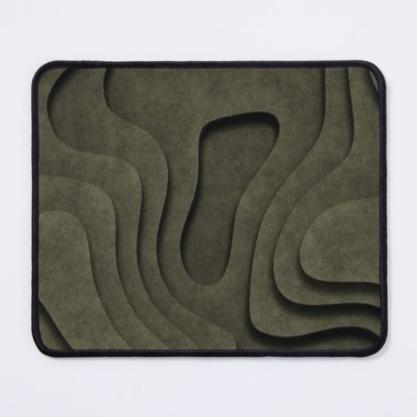 Item preview, Tactical Olive Green Papercut Topographic Waves Abstract Khaki Grunge designed and sold by LYAN-STORE.