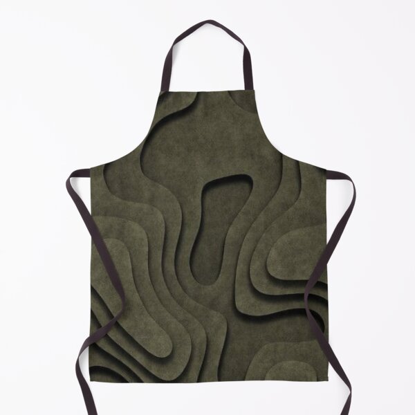 Item preview, Tactical Olive Green Papercut Topographic Waves Abstract Khaki Grunge designed and sold by LYAN-STORE.