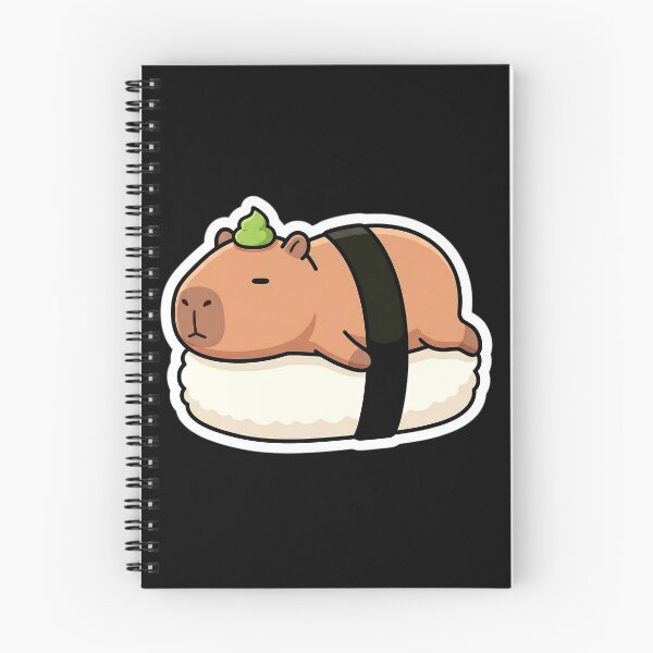 Item preview, Cute Capybara Sushi Nigiri Vinyl Sticker designed and sold by Oommen Studio .