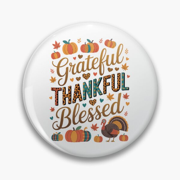 Item preview, Thankful Grateful Blessed Thanksgiving Fall Season Religious Autumn Fall designed and sold by SapfireStuArt.