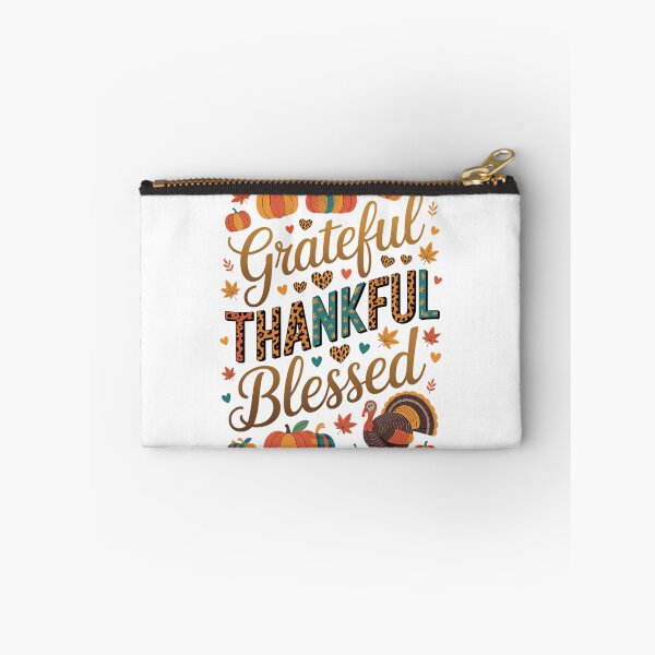 Item preview, Thankful Grateful Blessed Thanksgiving Fall Season Religious Autumn Fall designed and sold by SapfireStuArt.