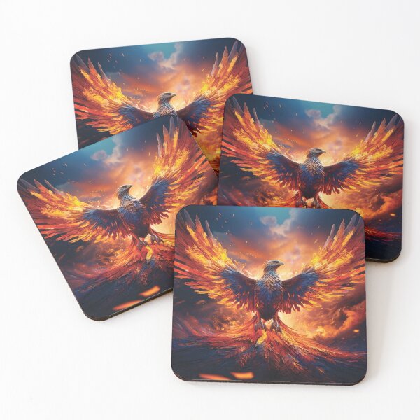 Item preview, Epic Phoenix Rising From The Ashes - Fiery Mythical Bird Art designed and sold by MDKey DESIGN.