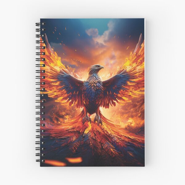 Item preview, Epic Phoenix Rising From The Ashes - Fiery Mythical Bird Art designed and sold by MDKey DESIGN.