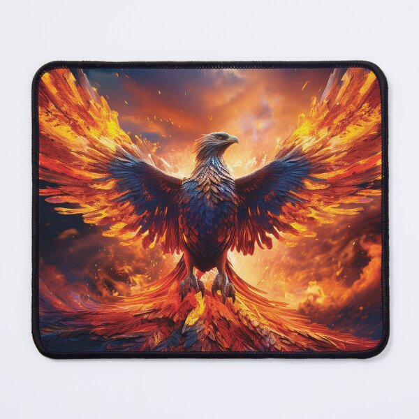 Item preview, Epic Phoenix Rising From The Ashes - Fiery Mythical Bird Art designed and sold by MDKey DESIGN.