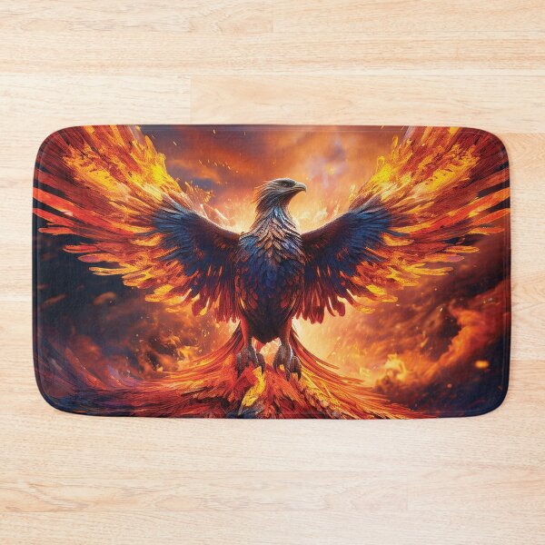 Item preview, Epic Phoenix Rising From The Ashes - Fiery Mythical Bird Art designed and sold by MDKey DESIGN.