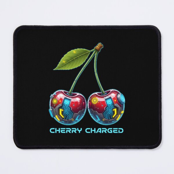 Item preview, Cherry Charged Cyberpunk Tech Fruit Art designed and sold by Canvas-Whispers.