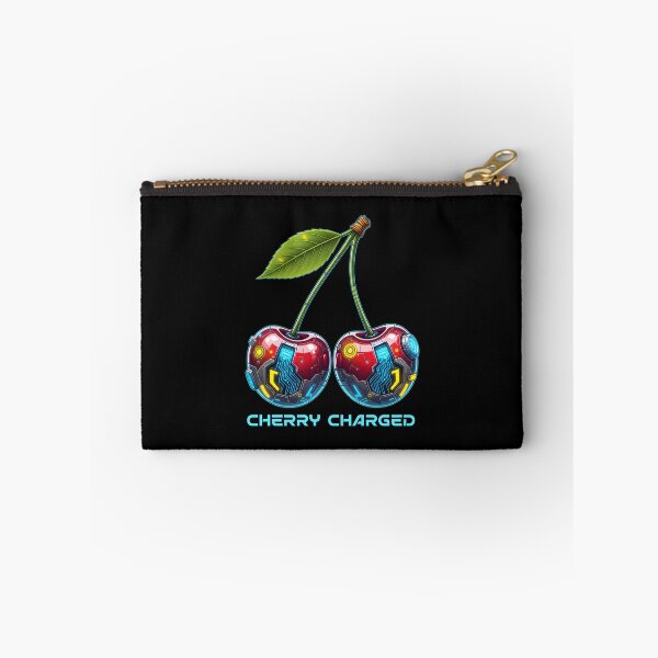 Item preview, Cherry Charged Cyberpunk Tech Fruit Art designed and sold by Canvas-Whispers.