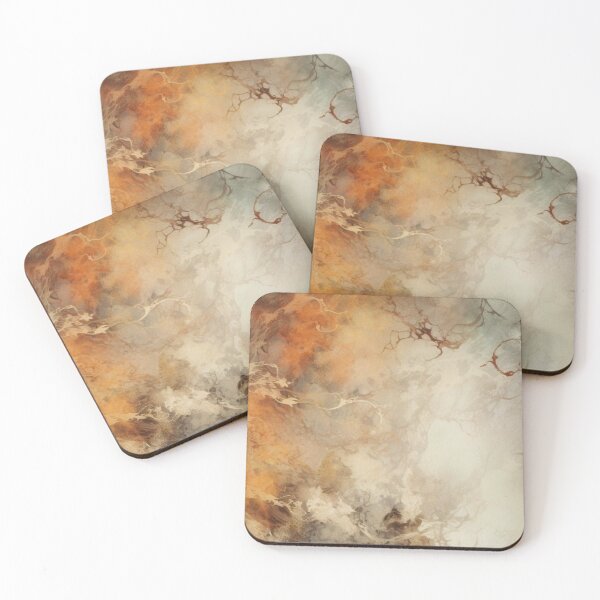 Item preview, Luxury Coffee Marble Fluid Art Warm Amber Caramel Swirls designed and sold by LYAN-STORE.