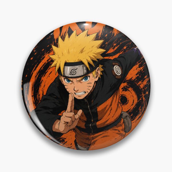 Item preview, Naruto Uzumaki Action Pose | Anime Fan Art | Orange Black Graphic Design designed and sold by StickerNovaS.