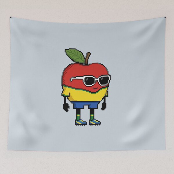 Item preview, Apple Pixel in a Soccer Uniform 1 designed and sold by White Rim Mates.