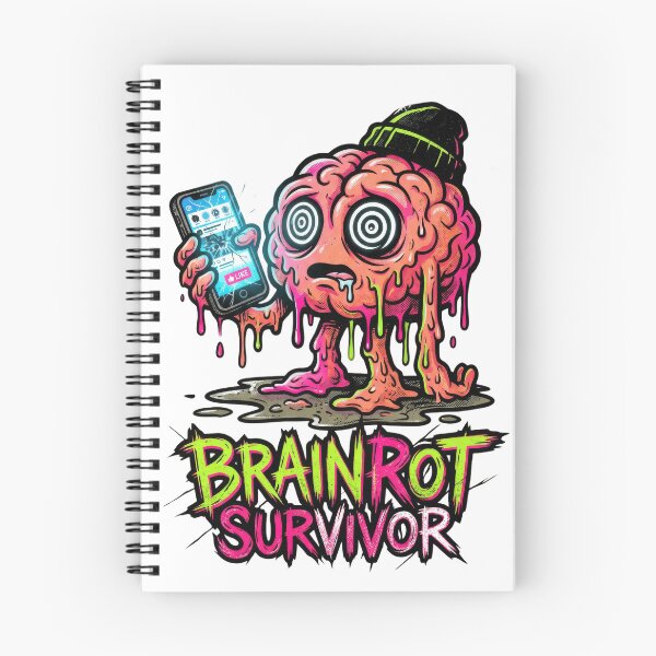 Item preview, Brainrot Survivor Funny Melting Brain Streetwear Meme designed and sold by MayaDelaye.