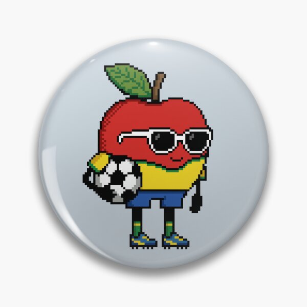 Artikelvorschau, Apple Pixel im Fußballtrikot 2 entworfen und verkauft von White Rim Mates.