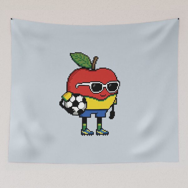 Item preview, Apple Pixel in a Soccer Uniform 2 designed and sold by White Rim Mates.