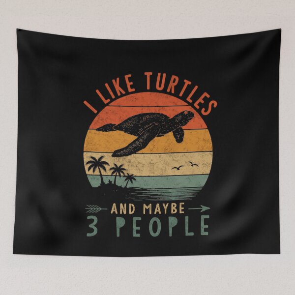 Item preview, I Like Turtles And Maybe 3 People Introvert Ocean Turtle Lover designed and sold by HumansStuck12.