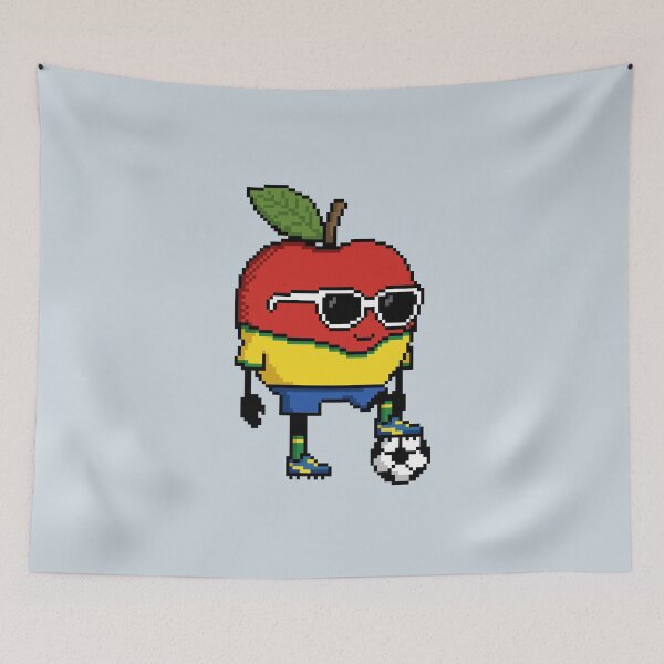 Item preview, Apple Pixel in a Soccer Uniform 3 designed and sold by White Rim Mates.