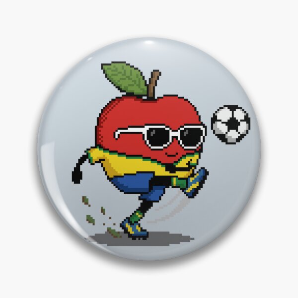 Item preview, Apple Pixel in a Soccer Uniform 4 designed and sold by White Rim Mates.