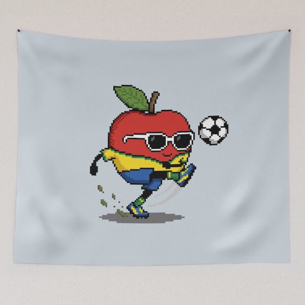 Item preview, Apple Pixel in a Soccer Uniform 4 designed and sold by White Rim Mates.