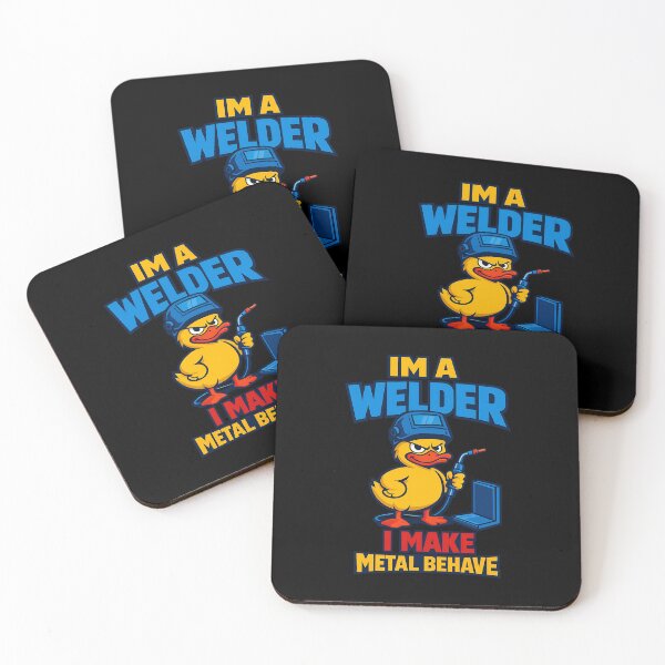 Item preview, Im A Welder I Make Metal Behave Funny Welding Duck Design designed and sold by TeeTimeTreasure.