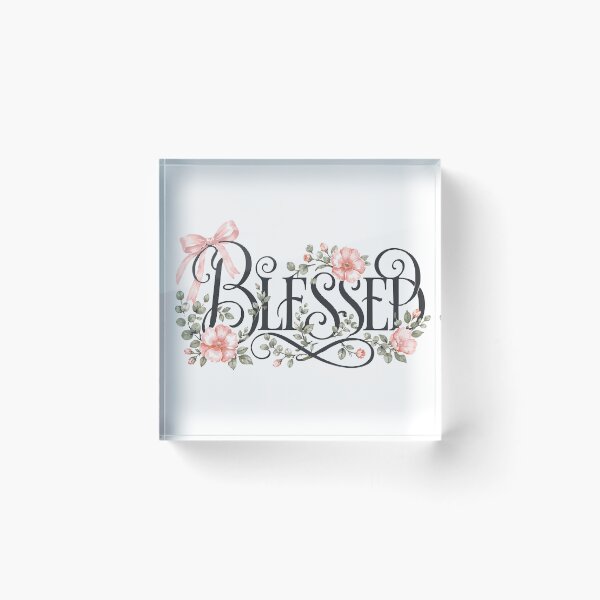 Item preview, Blessed Floral Coquette Bow, Christian Cottagecore Aesthetic, Cute Faith Apparel, Pastel Rose Art, Ephesians 1:3 designed and sold by LifeShoppe.